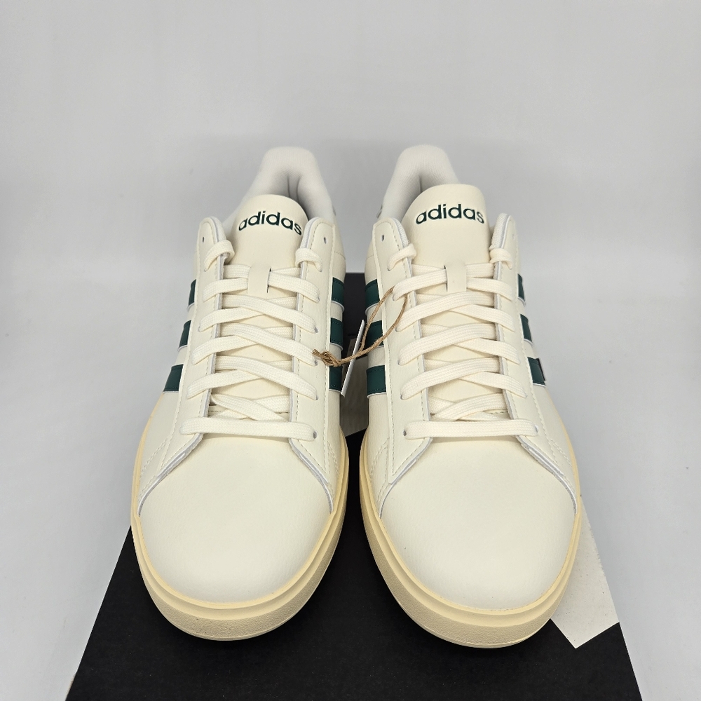 Adidas Men's Grand Court 2.0 JS1736 Off White Collegiate Green Shoes Size 13 New - Picture 2 of 8